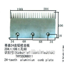 Rolltreppe 24-Teeth Aluminium Kamm Platte für Rolltreppe Teile, 24 Zähne